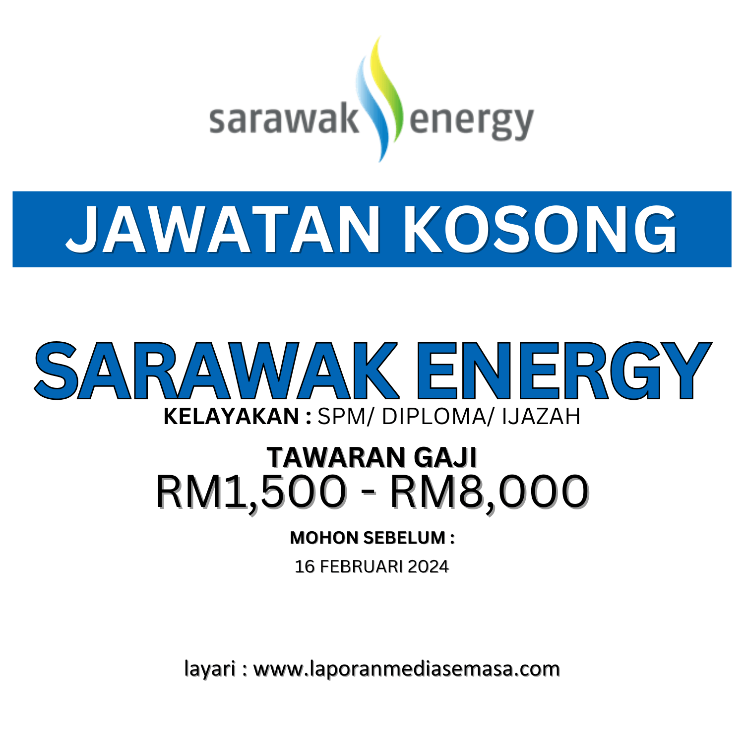 Jawatan Kosong Sarawak Energy