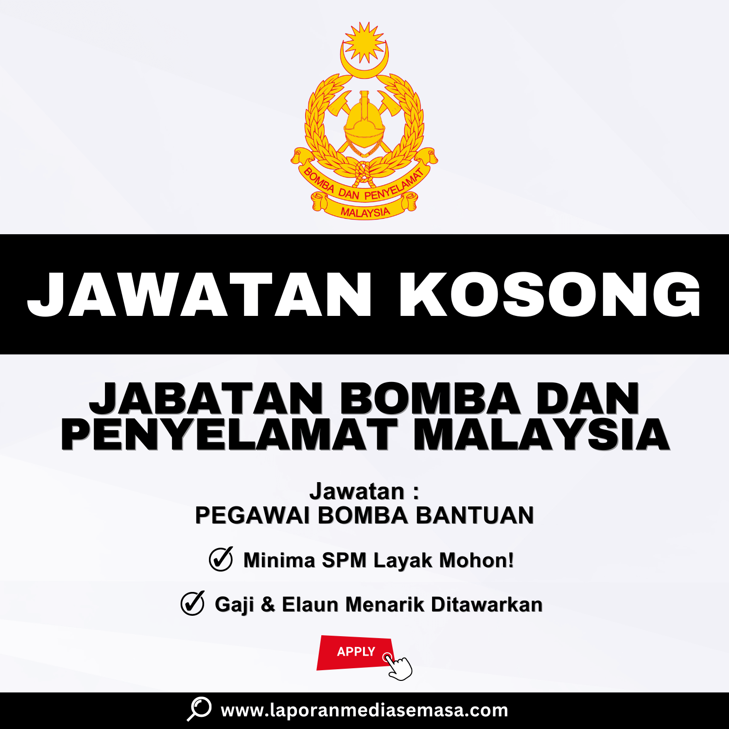 Jawatan Kosong Bomba Malaysia