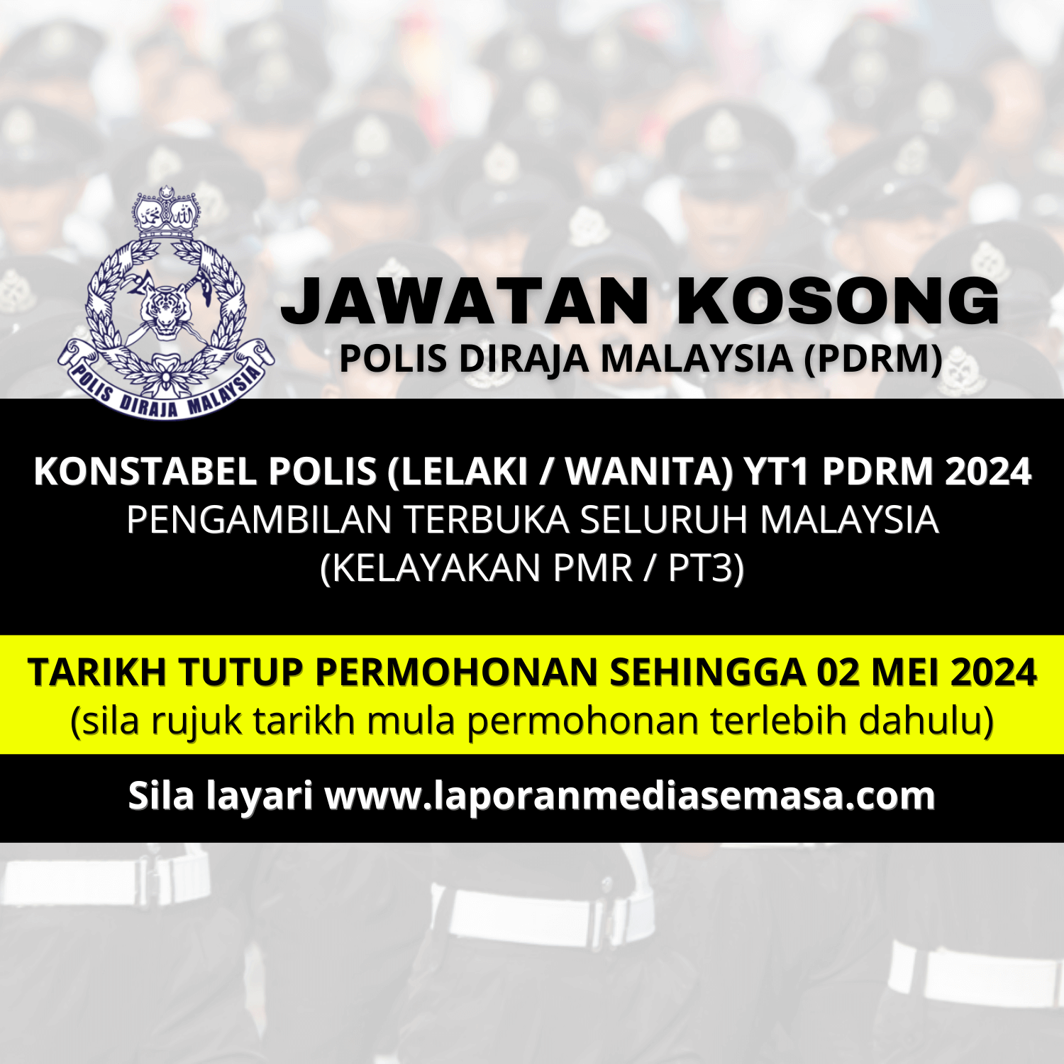 Jawatan Kosong Polis Diraja Malaysia