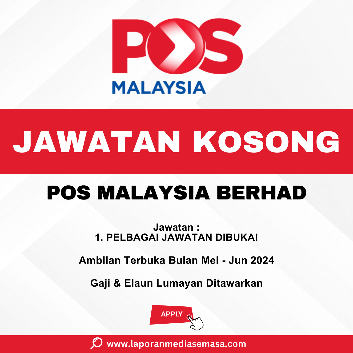 Jawatan Kosong Pos Malaysia Berhad 2024