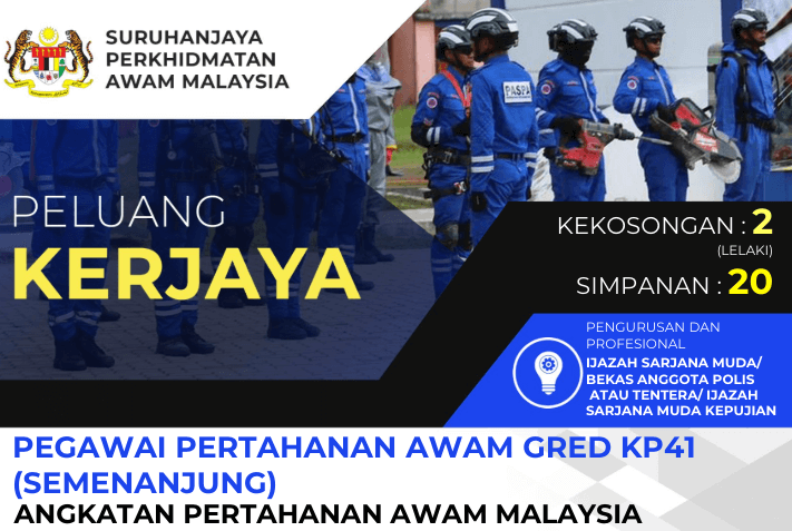 Jawatan Kosong Angkatan Pertahanan Awam (APM)