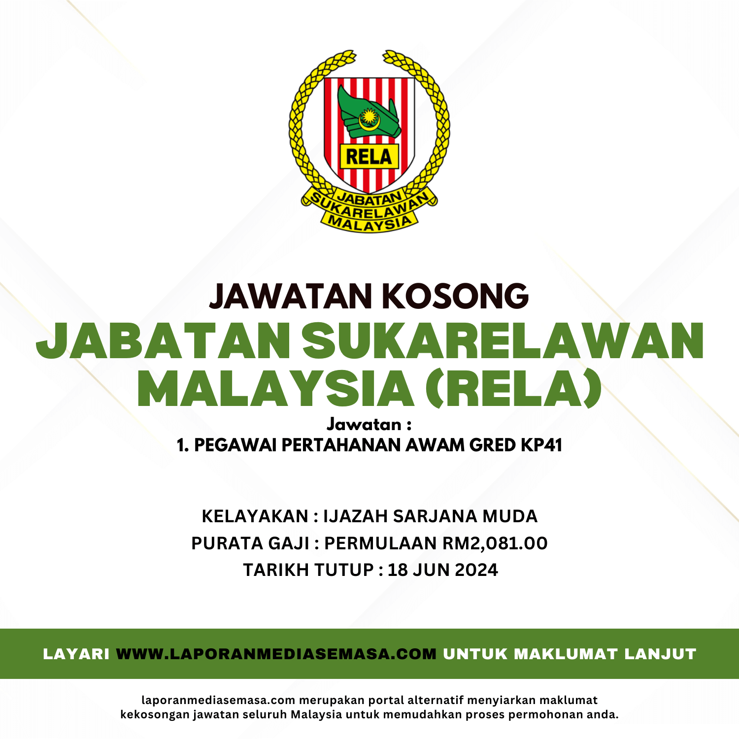 Jawatan Kosong RELA