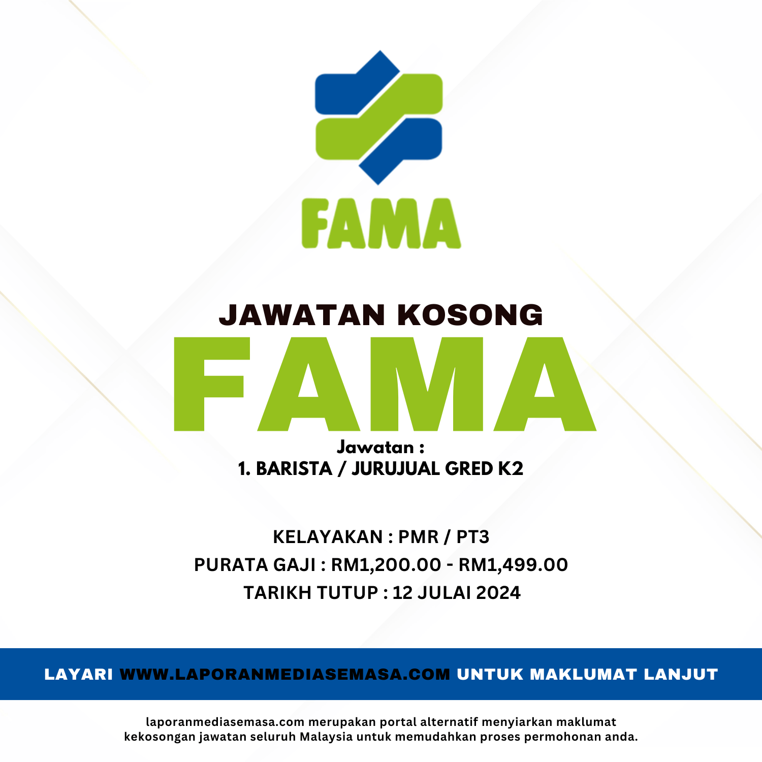 Permohonan Jawatan Kosong FAMA