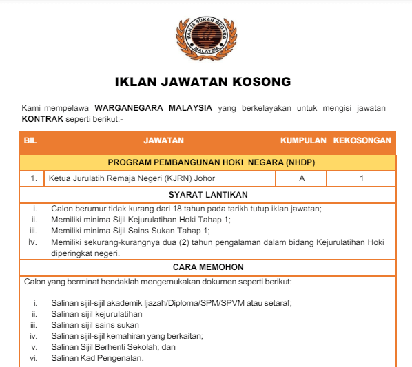 Jawatan Kosong MSN Ambilan Julai 2024