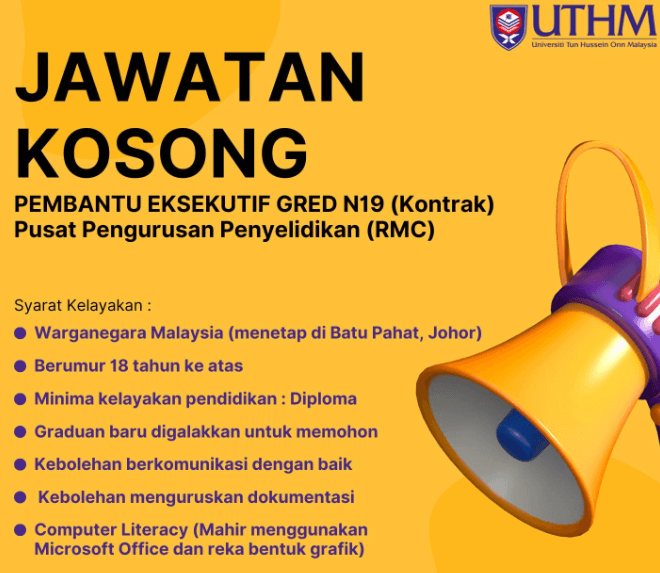 Permohonan Jawatan Kosong UTHM