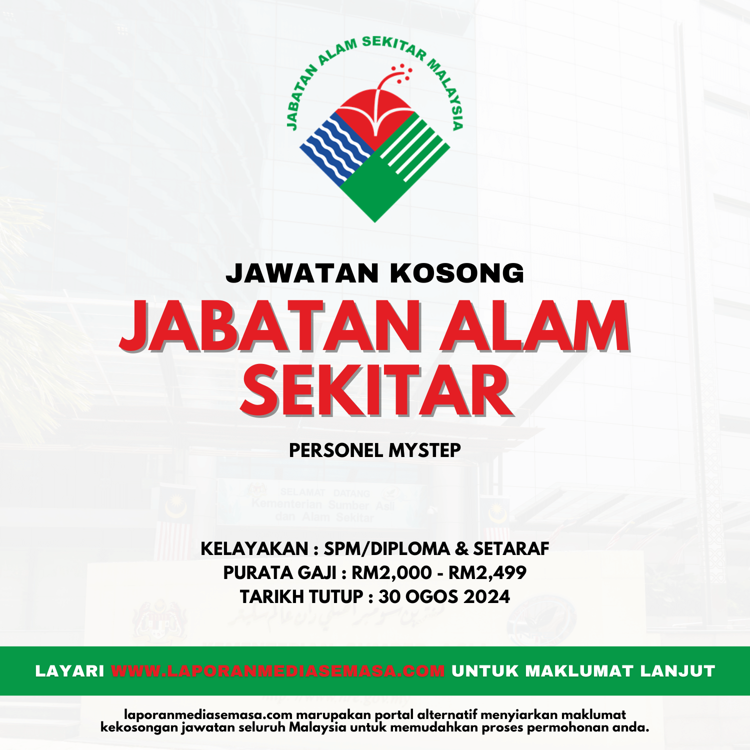 Jawatan Kosong Jabatan Alam Sekitar