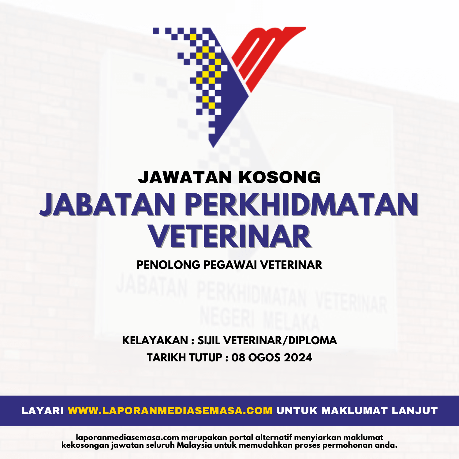 Jawatan Kosong Jabatan Perkhidmatan Veterinar