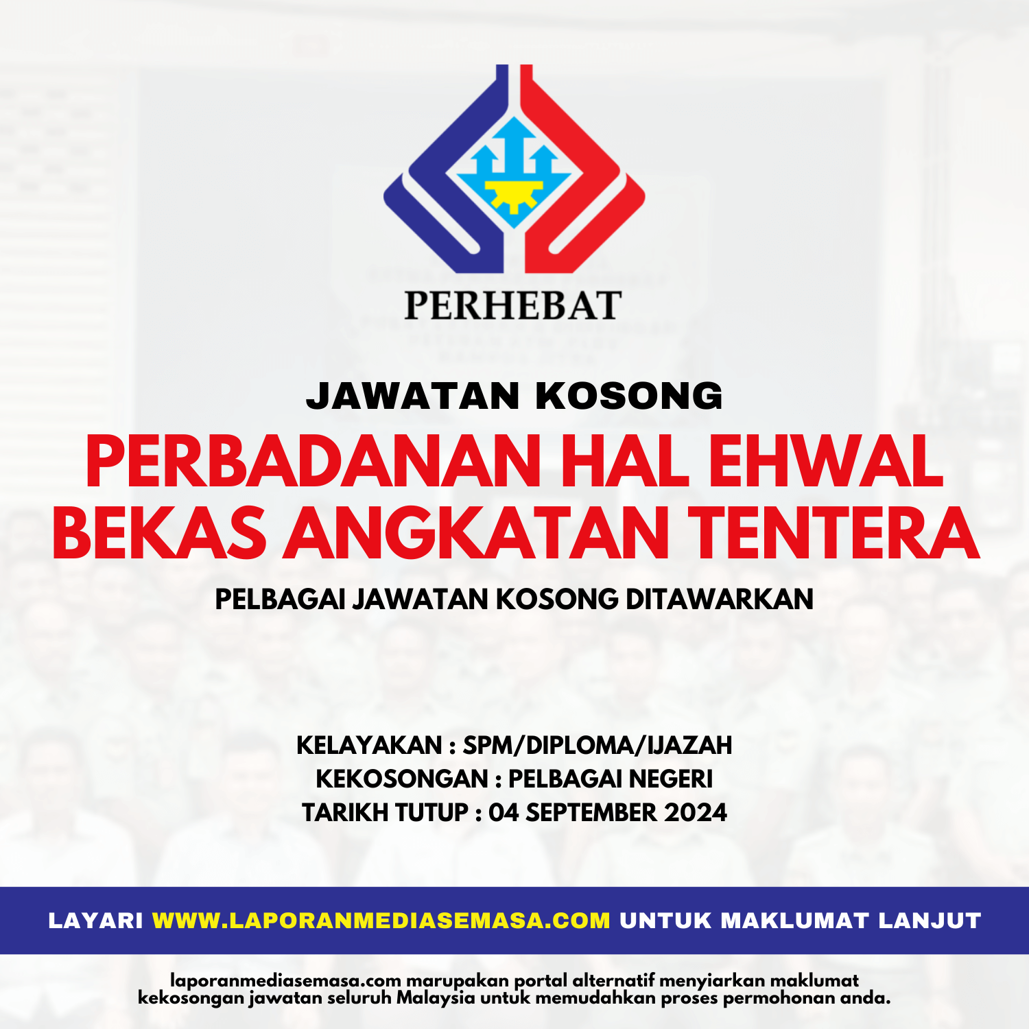 Permohonan Jawatan Kosong PERHEBAT