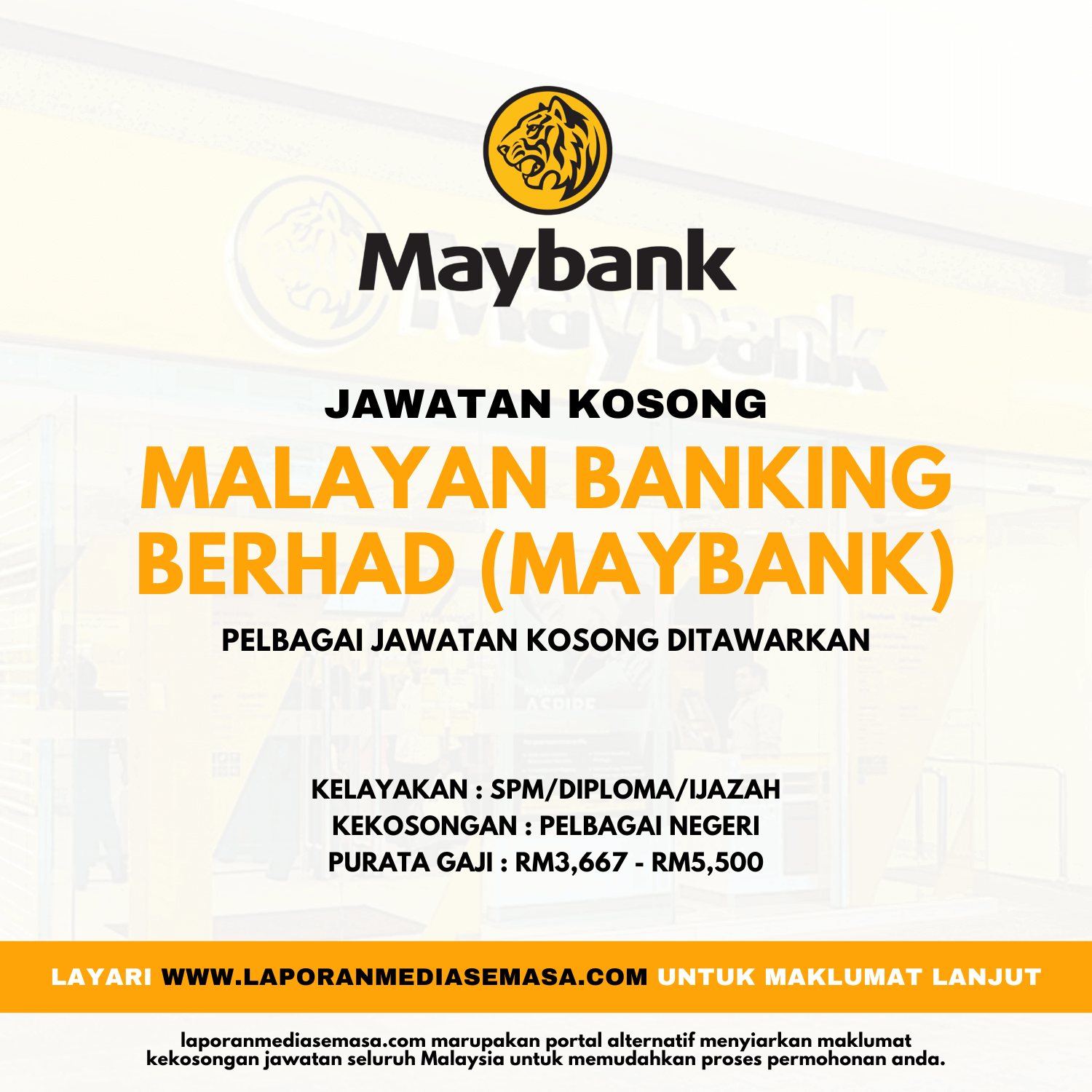 Jawatan Kosong Terkini Maybank