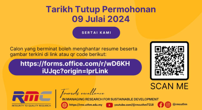 Permohonan Jawatan Kosong UTHM