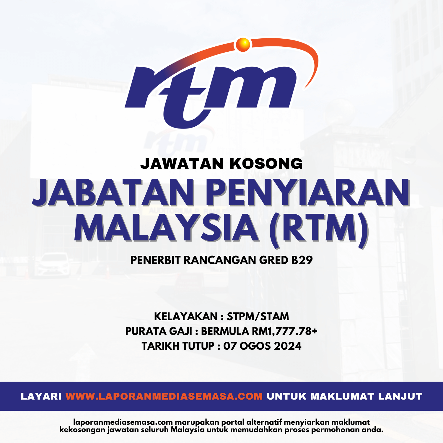 Jawatan Kosong RTM