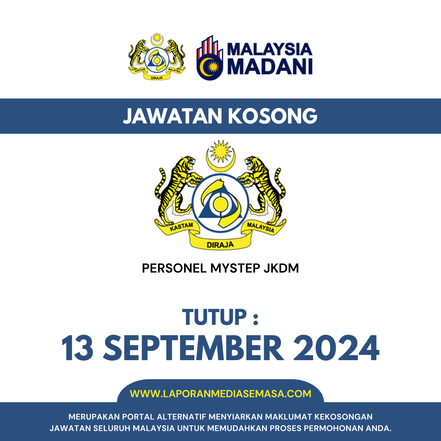 Jawatan Kosong Jabatan Kastam DiRaja Malaysia