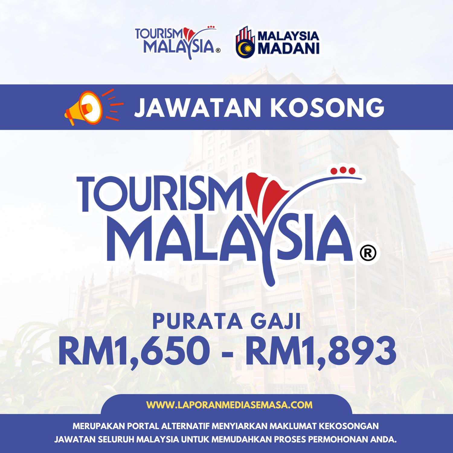 jawatan kosong tourism malaysia