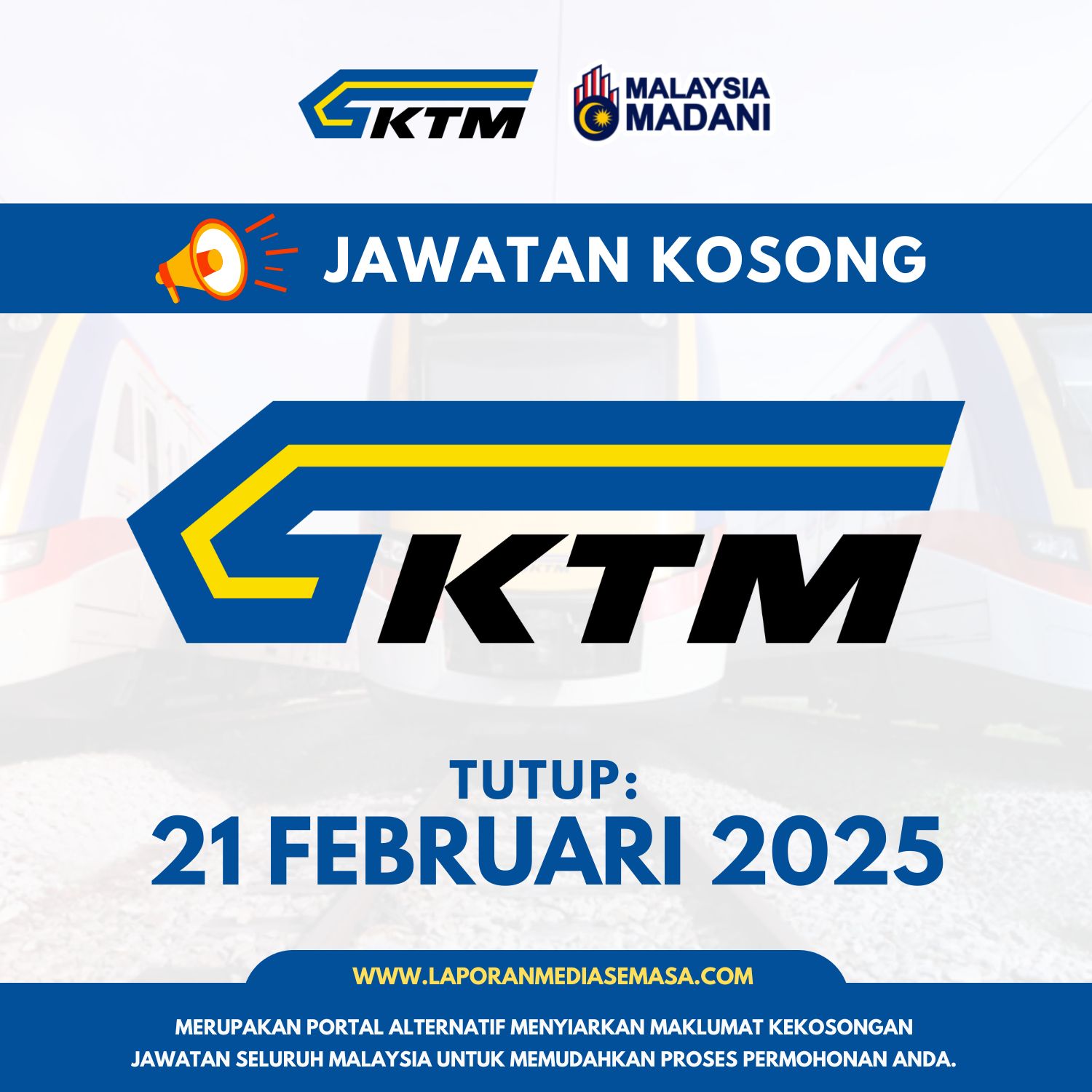 jawatan kosong ktmb