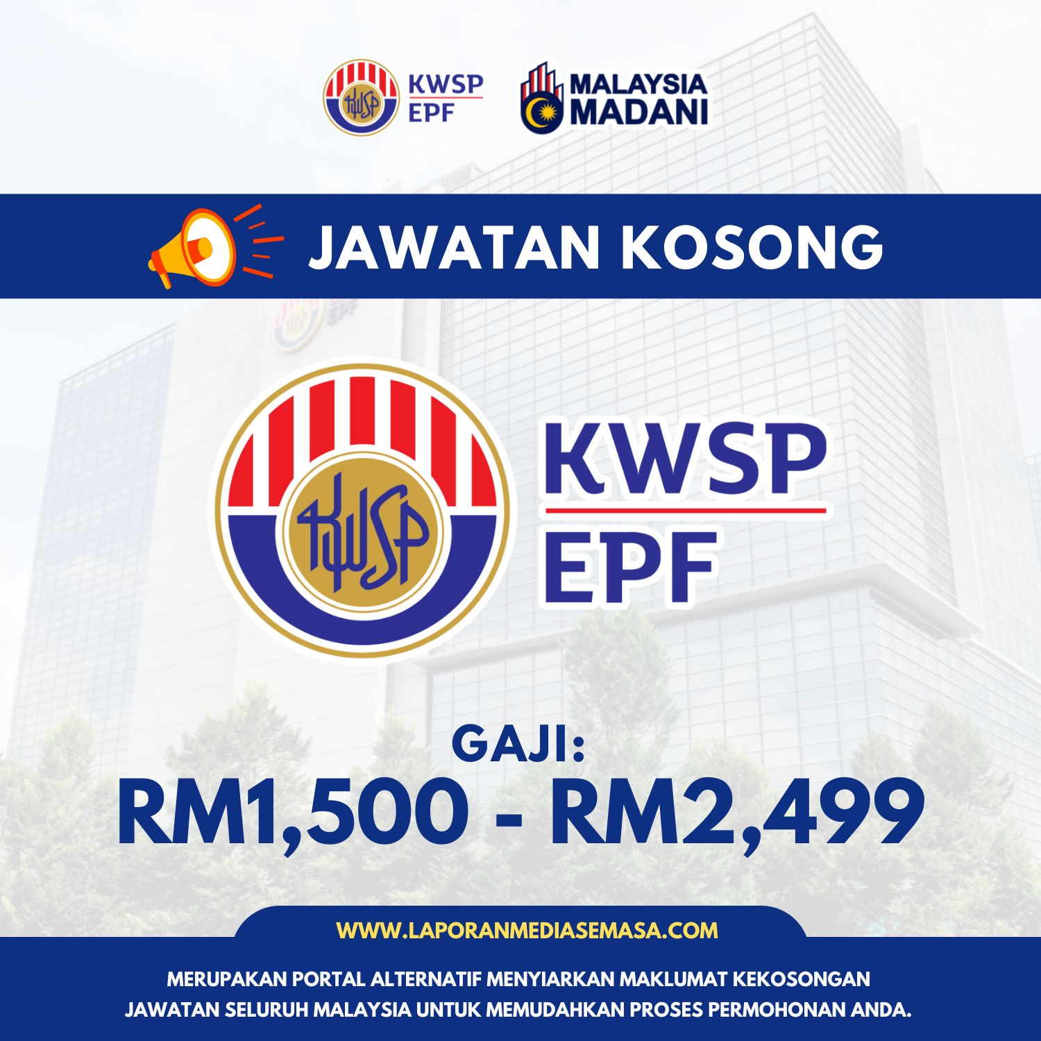 jawatan kosong kwsp