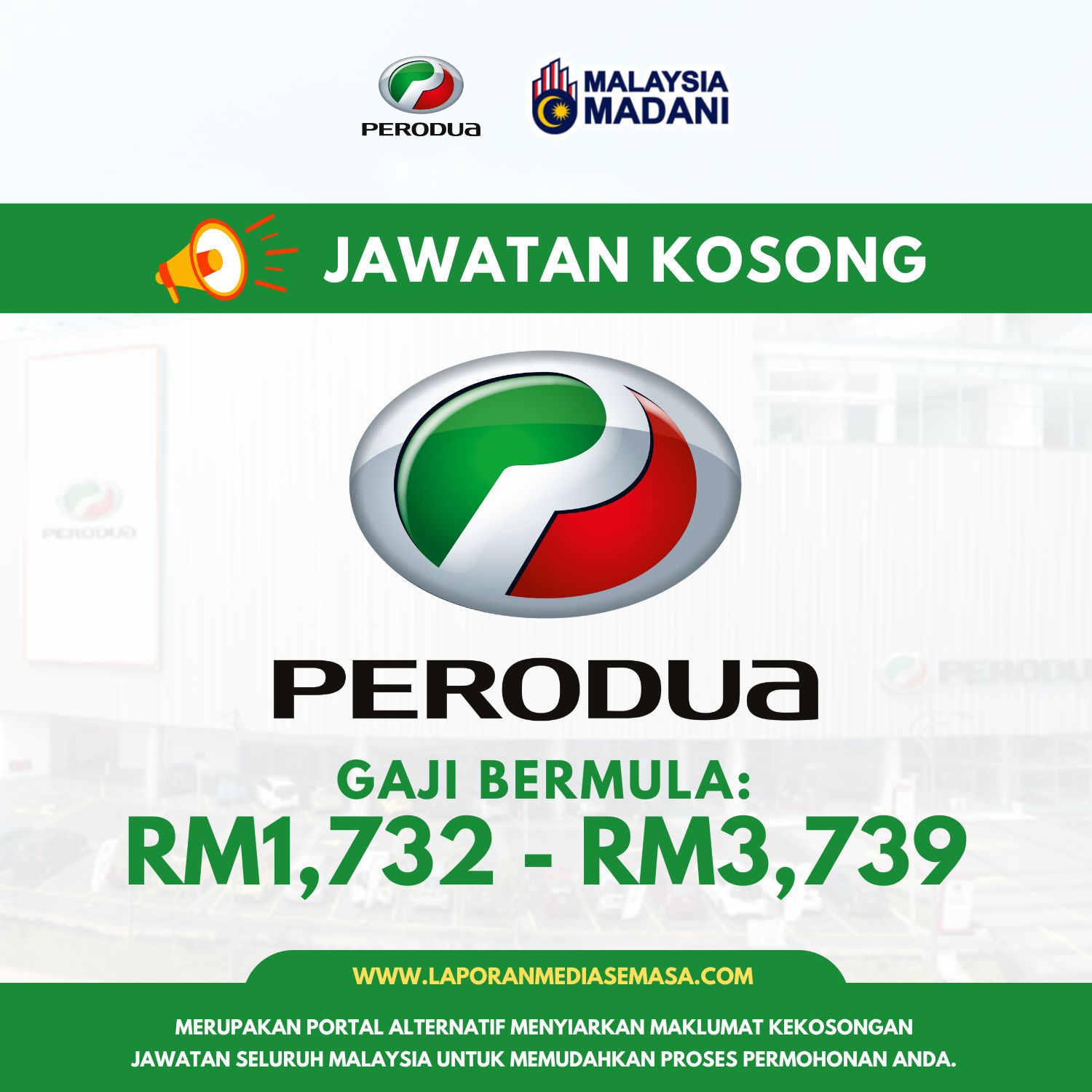 jawatan kosong perodua