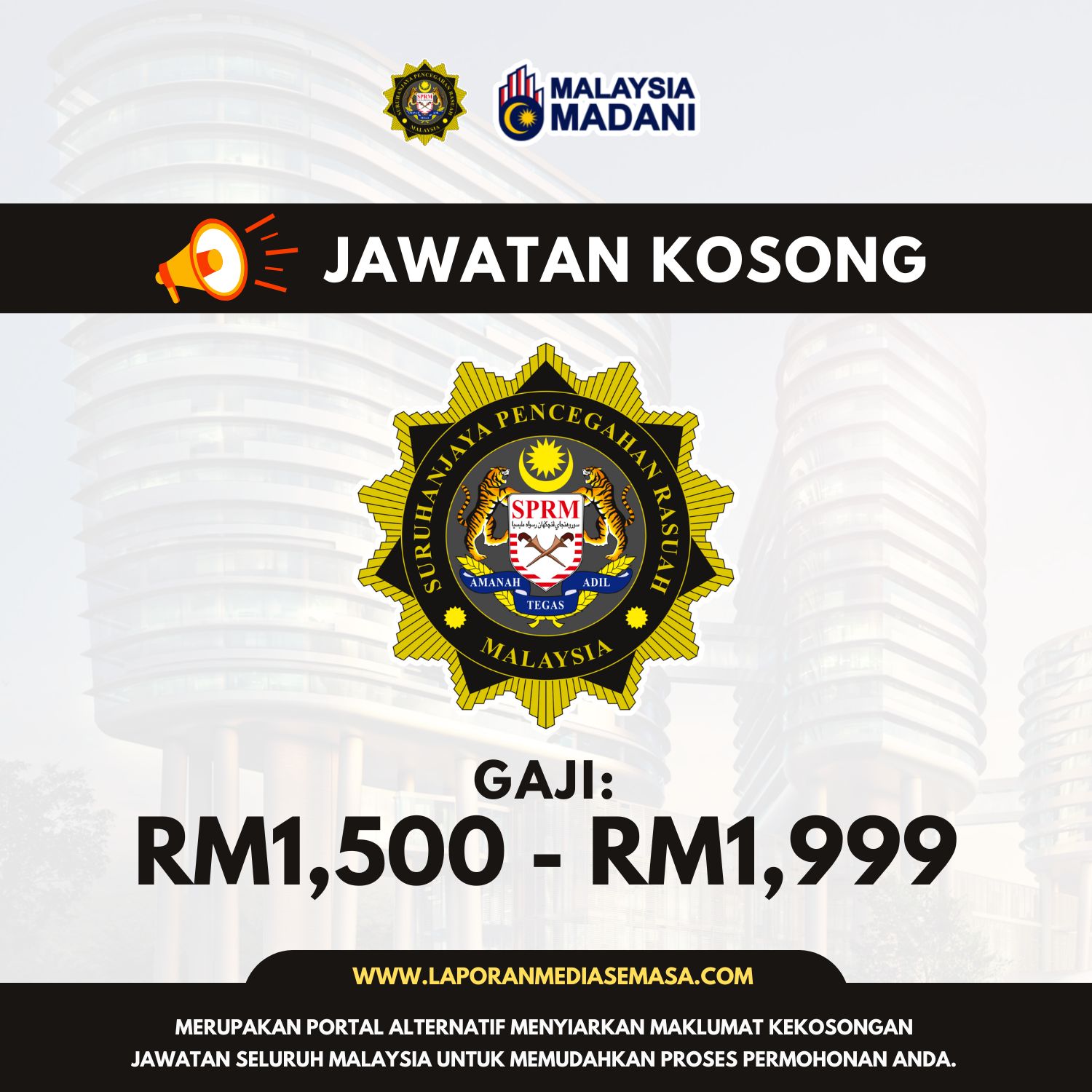 jawatan kosong sprm